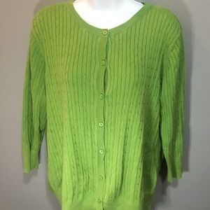 Lane Bryant Cable Knit Cardigan Size 14/16